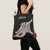 Leuke gelukkige suikerzweefvliegtuig cartoon illus tote bag (Dichtbij)