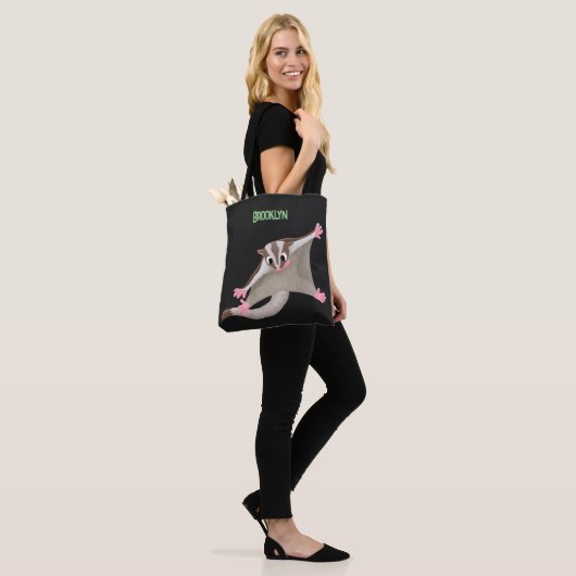 Leuke gelukkige suikerzweefvliegtuig cartoon illus tote bag (Op model)