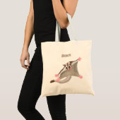 Leuke gelukkige suikerzweefvliegtuig cartoon illus tote bag (Voorkant (product))