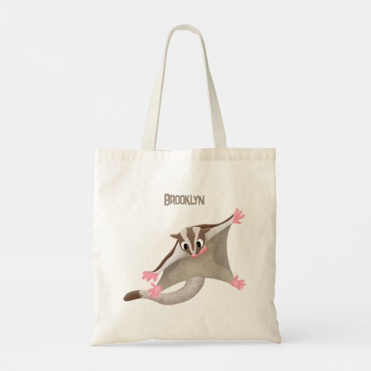 Leuke gelukkige suikerzweefvliegtuig cartoon illus tote bag (Achterkant)