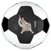 Leuke gelukkige suikerzweefvliegtuig cartoon illus voetbal (Gedraaid)