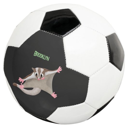 Leuke gelukkige suikerzweefvliegtuig cartoon illus voetbal (Drie kwart)