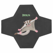 Leuke gelukkige suikerzweefvliegtuig cartoon illus voetbal (Enkel)