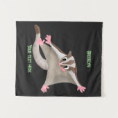 Leuke gelukkige suikerzweefvliegtuig cartoon illus wandkleed (Voorkant (horizontaal))