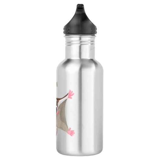 Leuke gelukkige suikerzweefvliegtuig cartoon illus waterfles (Rechts)