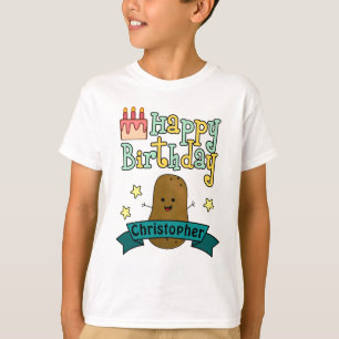 Leuke Gelukkige Verjaardag Aardappel Gepersonalise T-shirt