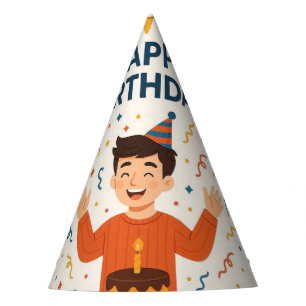 Leuke Gelukkige Verjaardag Ballon Jongen Feesthoedjes