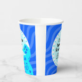 Leuke Gelukkige Verjaardag Blauwe Jongen Seahorse Papieren Bekers (Links)