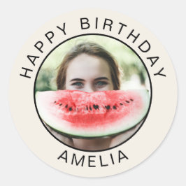Leuke Gelukkige Verjaardag Foto Sticker