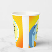 Leuke Gelukkige Verjaardag Jongen Blauwe Dolfijn i Papieren Bekers (Links)