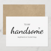 Leuke Gelukkige Verjaardag Knappe Vriend Hart Lief Kaart (Voorkant / Achterkant)