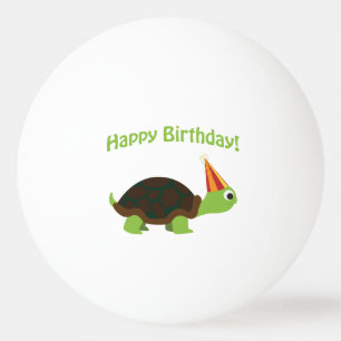 Leuke Gelukkige Verjaardag! Schildpad Pingpongbal