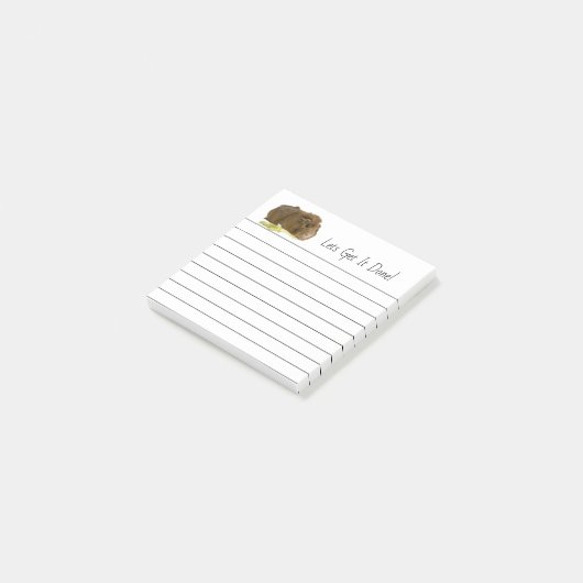 Leuke gember cavia huisdier foto bekleed post-it® notes (Schuin)