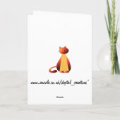 Leuke gember kat kunst bedankkaart (Achterkant)