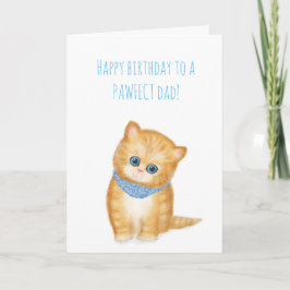 Leuke gember kitten verjaardagskaart van de kat kaart
