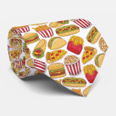 leuke gemengde voedselliefhebbers betegeld patroon stropdas (Opgerold)