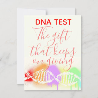 Leuke Genealogie DNA Test het Geschenk dat Blijft  Briefkaart