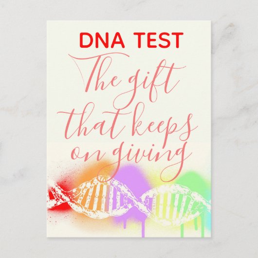 Leuke Genealogie DNA Test het Geschenk dat Blijft Briefkaart (Voorkant)