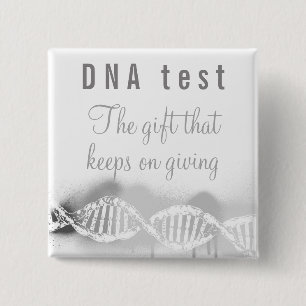 Leuke Genealogie DNA Test het geschenk dat blijft Vierkante Button 5,1 Cm