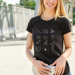 Leuke geneeskunde Doodles T-shirt