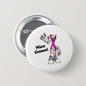 Leuke Genen Grappige DNA Strip Karakter Ronde Button 5,7 Cm (Voorkant /achterkant)