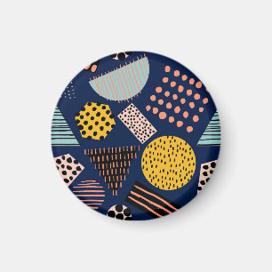 Leuke geometrie: Abstract veelkleurig patroon Magneet