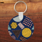 Leuke geometrie: Abstract veelkleurig patroon Sleutelhanger (Voorkant)