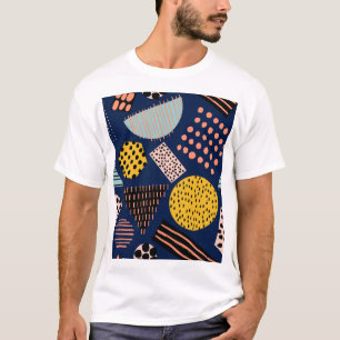 Leuke geometrie: Abstract veelkleurig patroon T-shirt