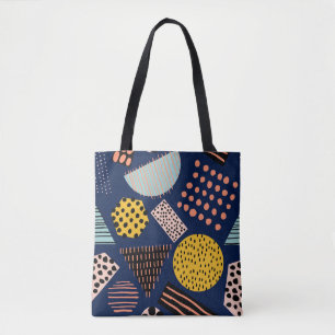 Leuke geometrie: Abstract veelkleurig patroon Tote Bag