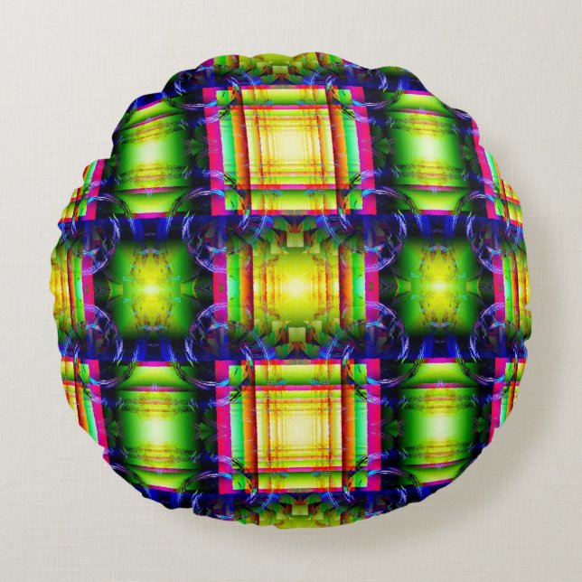 Leuke geometrie..... rond kussen (Voorkant)