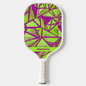 Leuke Geometrische Abstracte Patroon Naam Pickleball Paddle (Achterkant)