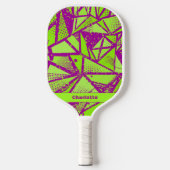 Leuke Geometrische Abstracte Patroon Naam Pickleball Paddle (Voorkant)