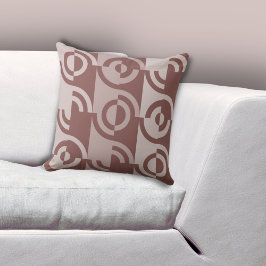 Leuke geometrische cirkelvormige fragmenten bruin kussen