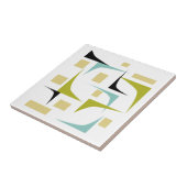 Leuke geometrische hoeken Mid Century Modern Tegeltje (Zijkant)