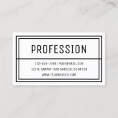 Leuke Geometrische Moderne Initialen & Naam Visitekaartje (Achterkant)