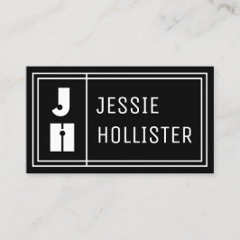 Leuke Geometrische Moderne Initialen & Naam | Zwar Visitekaartje