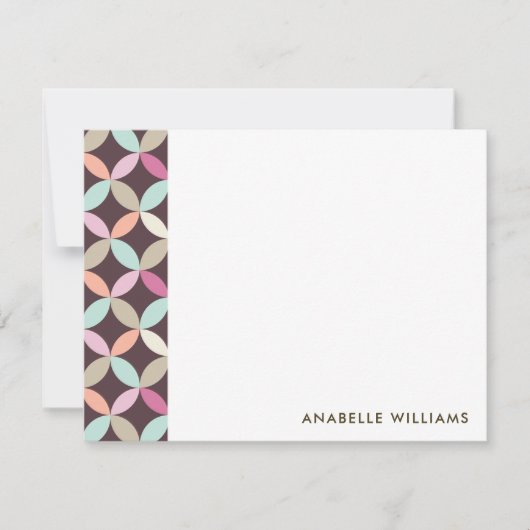 Leuke geometrische patroon plat dank u opmerking K Kaart (Voorkant)