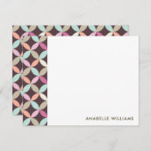 Leuke geometrische patroon plat dank u opmerking K Kaart (Voorkant / Achterkant)