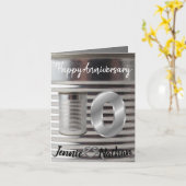 Leuke gepersonaliseerde 10e huwelijksverjaardag kaart (Gele Bloem)