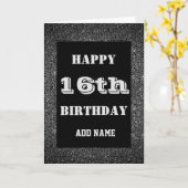 Leuke gepersonaliseerde 16e verjaardagskaart kaart (Gele Bloem)