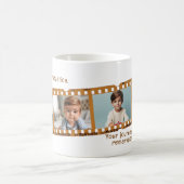 Leuke gepersonaliseerde 4-foto oude filmstrip Afst Koffiemok (Center)