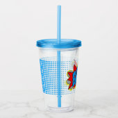 Leuke gepersonaliseerde aangepaste stripboek Pop A Acryl Drinkbeker (Voorkant)