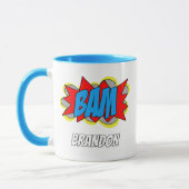 Leuke gepersonaliseerde aangepaste stripboek Pop A Mok (Links)