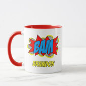 Leuke gepersonaliseerde aangepaste stripboek Pop A Mok (Links)