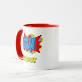 Leuke gepersonaliseerde aangepaste stripboek Pop A Mok (Voorkant links)