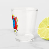Leuke gepersonaliseerde aangepaste stripboek Pop A Shot Glas (Rechts)