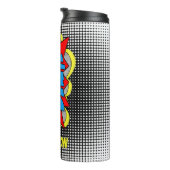 Leuke gepersonaliseerde aangepaste stripboek Pop A Thermosbeker (Geroteerd rechts)