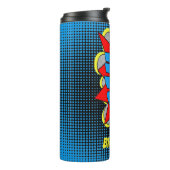 Leuke gepersonaliseerde aangepaste stripboek Pop A Thermosbeker (Gedraaid links)
