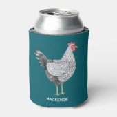Leuke gepersonaliseerde aquarel Wyandotte kip Blikjeskoeler (Blikje Voorkant)