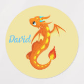 Leuke gepersonaliseerde baby Dragon Labels (Design 2)